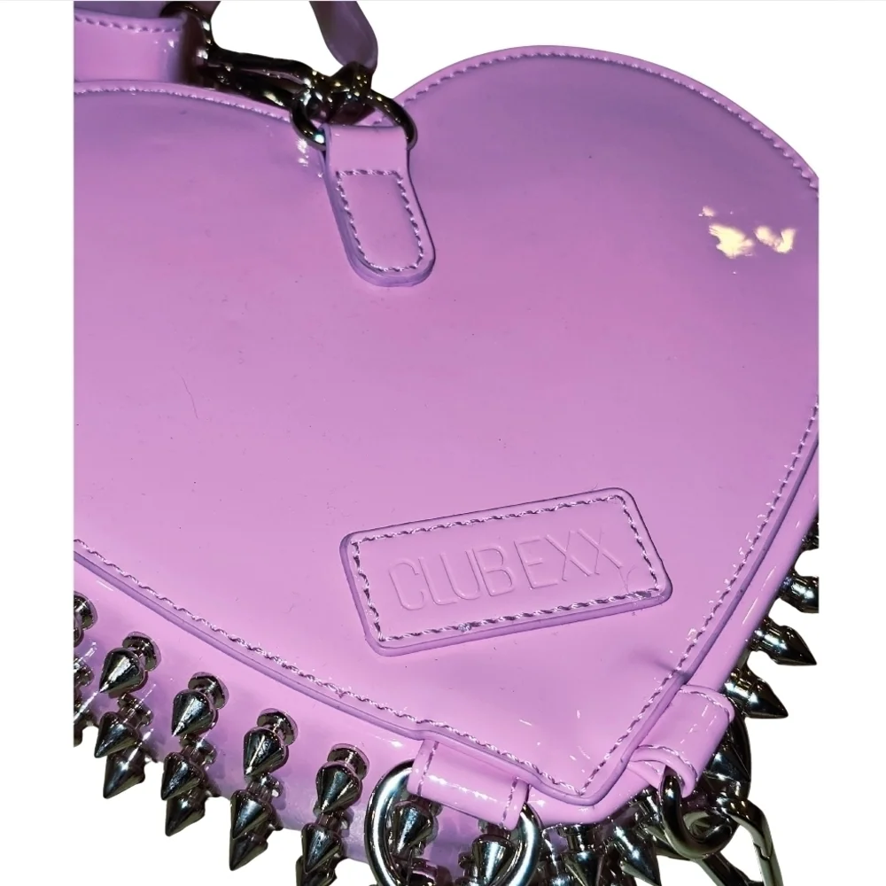CLUB EXX spiked heart shape backpack in light pink - Picture 4 of 4
